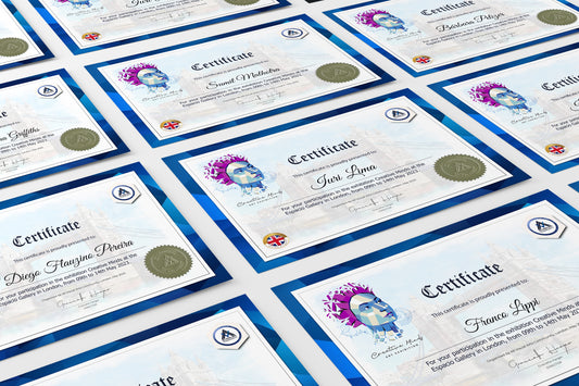 Participation Certificate Print Service | FRAGMENTS & FORMS Art Exhibition